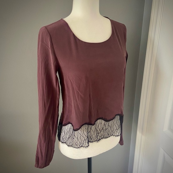 4 for $20 🖤 WILFRED Desaix 100% Silk Blouse - Picture 1 of 10